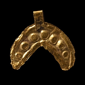 Roman Gold Lunar Pendant