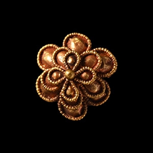 Byzantine Floral Gold Applique