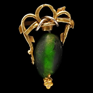 Greek Gold Pendant with Dolphin Shoulders