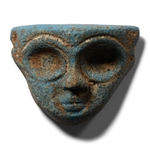 Sumerian Faience Face Mount