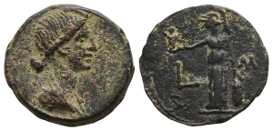 Julia Augusta (Livia) AE Diobol of Alexandria, Egypt.