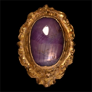 Balinese Priests Gold Ring with Cabochon