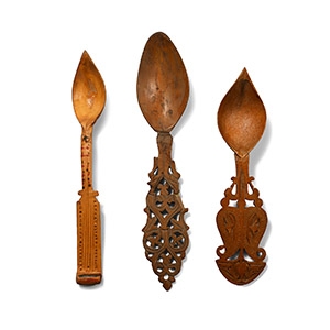Persian Fruit Wood Sherbet Spoons