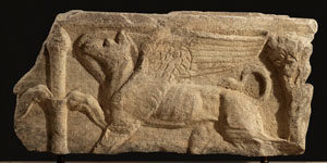 Greek Lydian Monumental Relief of a Gryphon