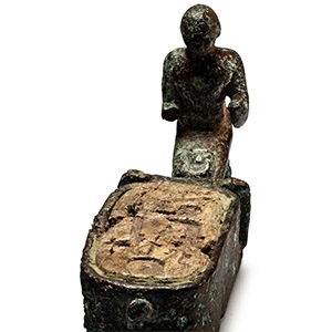Egyptian Bronze Offering Table with Ramesses II Cartouche