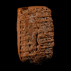 Old Babylonian Cuneiform Tablet Recording Transactions Involving Named Individuals