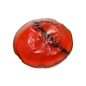 Roman Black-Banded Carnelian Gryllos Gemstone