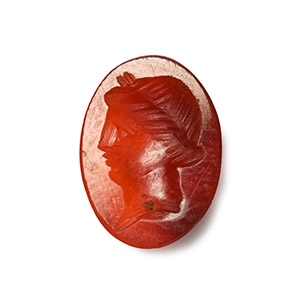 Roman Carnelian Gemstone with Female Portrait