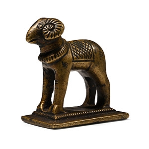Indian Sacred Copper-Alloy Hindu Ram Statuette