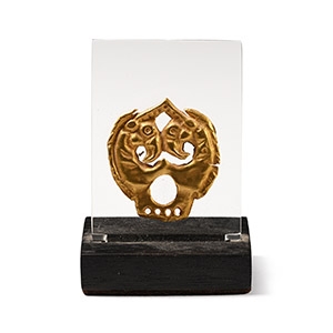 Western Asiatic Gold Appliqué with Gryphon Heads