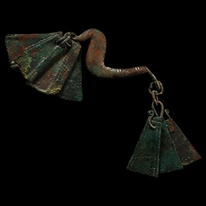 Viking Bronze Pendant with Decorated Dragon