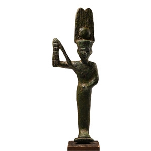 Grand Tour Egyptian Bronze Figure of the God Min