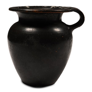 Greek Apulian Glazed Black Ware Kothon