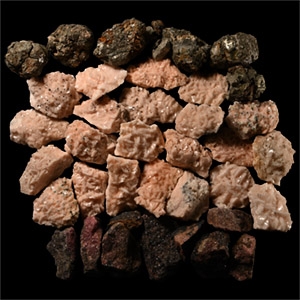 A Large Group of Pink Dolomite, Pyrite and Rhodenite Specimens [37]