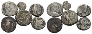 Group of Six [6] Nabataean and Phoenician AR Coins.