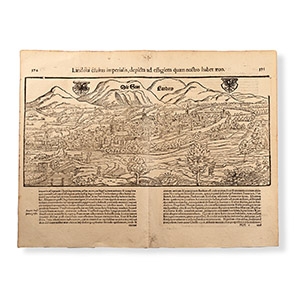 Map of Die Stat Landaw (Landau in Germany) by Sebastian Munster