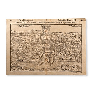 Map of La ville dEger (Eger in Hungary) by Sebastian Munster