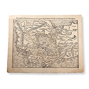 Map of La Nouvelle Grece Selon Toutes les Regions & Provinces, in Greece by Sebastian Munster