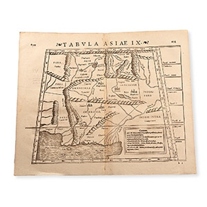 Map of Tabula Asiae IX, Pakistan in Asia by Sebastian Munster