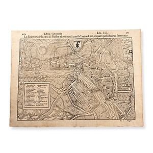Map of La dipintura della citta di Basilea, Basel in Switzerland by Sebastian Munster