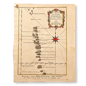 Map Carte des Isles Maldives by Jacques Bellin