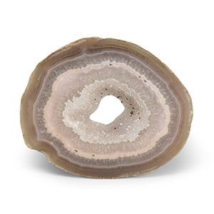 Polished Pastel Agate Geode Slice