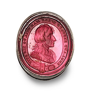 Post Medieval Silver Seal with Portrait of Lord Nelson