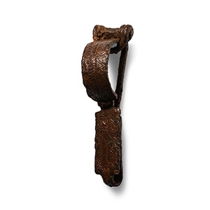 Late Roman Decorated Iron Bow Brooch