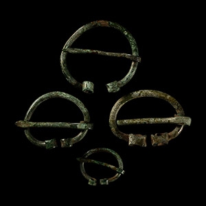 Roman Bronze Penannular Brooch Group