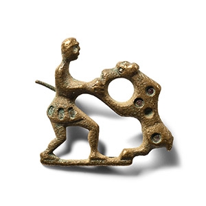 Roman Bronze Combat Plate Brooch