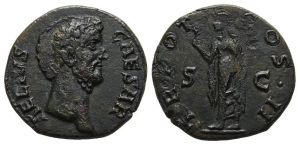 Aelius, as Caesar AE Dupondius or As.