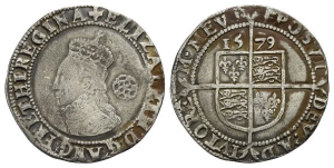 England. Tudor, Elizabeth I AR Sixpence.