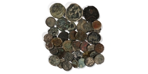 Group of Thirty-Six [36] Mainly Roman and Byzantine AE Coins.
