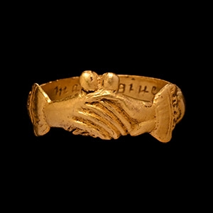 The Blackmore Elizabethan Gold Can Man Give More Clasped Hands Fede Posy Ring