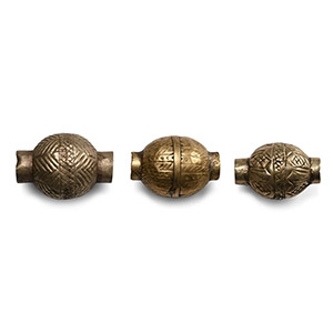 Western Asiatic Large Metal Bead Group