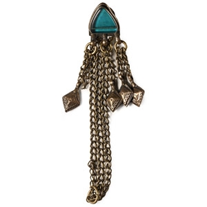 Western Asiatic Silver-Coloured Metal Pendant