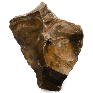 Large Stone Age Clactonian Twydall Heavy Flint Cleaver on Flake