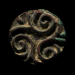Central Asian Bronze Stamp Seal Matrix with Triskele