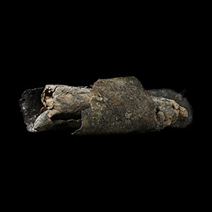 Western Asiatic Unopened Lead Scroll with Case Fragments