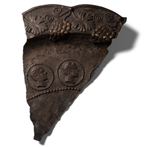 Bactrian Style Dish Fragment with Hellenistic Portraits