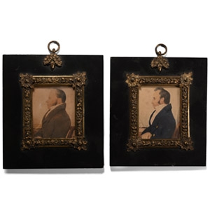 English Miniature Portrait Pair