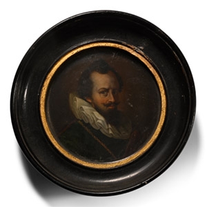 Miniature Portrait After a Painting After Rembrandt