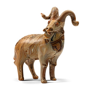 Carved Stone Aries Figure