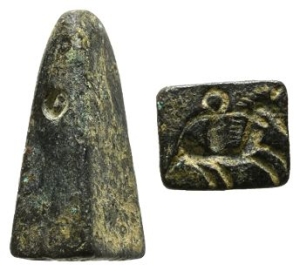 Babylonian Truncated Pyramidal Bronze Weight.