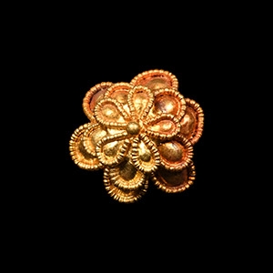 Cypriot Type Gold Flower Bead