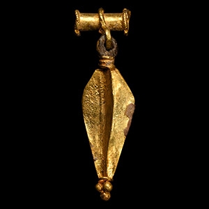 Cypriot Type Gold Flower Pendant