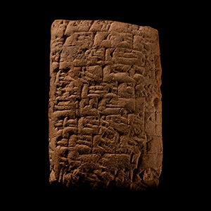 Old Babylonian Terracotta Cuneiform Tablet from Warad-Amurru to Ubar-Shamash Concerning Barley