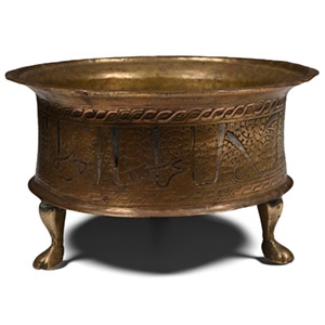 Western Asiatic Calligraphic Footed Bowl