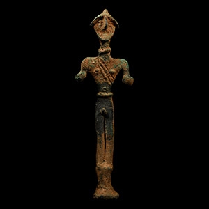 Canaanite Bronze Male Warrior God with Hat