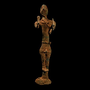 Canaanite Bronze Warrior God Holding Weapons